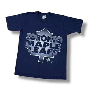Vintage Toronto Maple Leafs T-Shirt Trench NHL Hockey Graphic Tee Medium 90s Y2K
